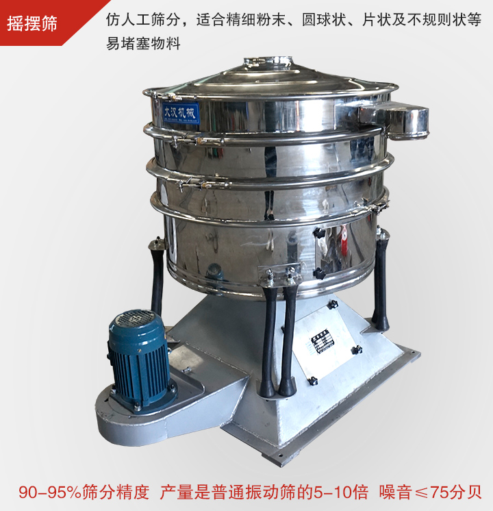 搖擺篩仿照人工篩分，可滿足高精度、高產(chǎn)量篩分要求